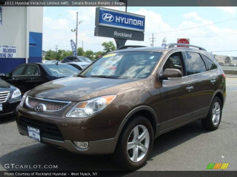 Sahara Bronze Metallic / Beige 2011 Hyundai Veracruz Limited AWD