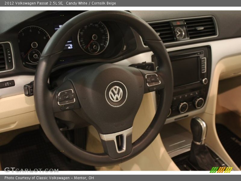 Candy White / Cornsilk Beige 2012 Volkswagen Passat 2.5L SE