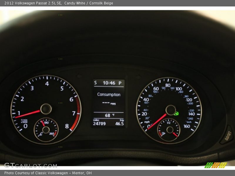 Candy White / Cornsilk Beige 2012 Volkswagen Passat 2.5L SE