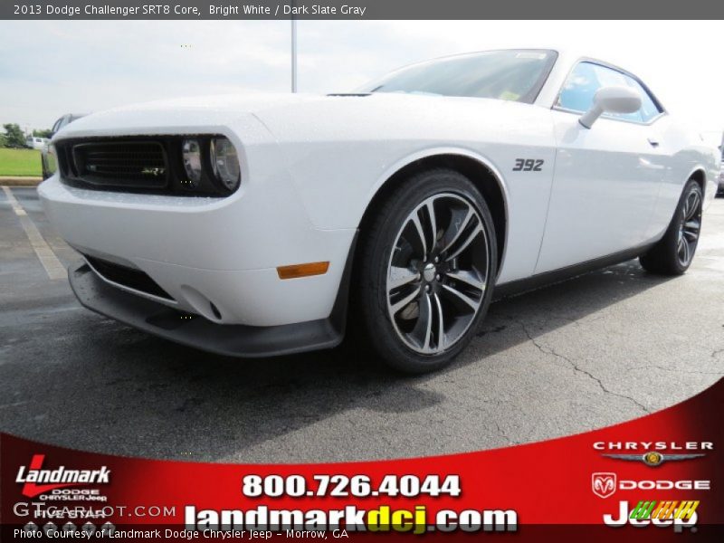 Bright White / Dark Slate Gray 2013 Dodge Challenger SRT8 Core