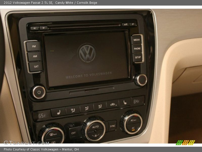 Candy White / Cornsilk Beige 2012 Volkswagen Passat 2.5L SE