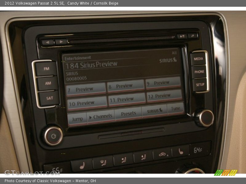 Candy White / Cornsilk Beige 2012 Volkswagen Passat 2.5L SE