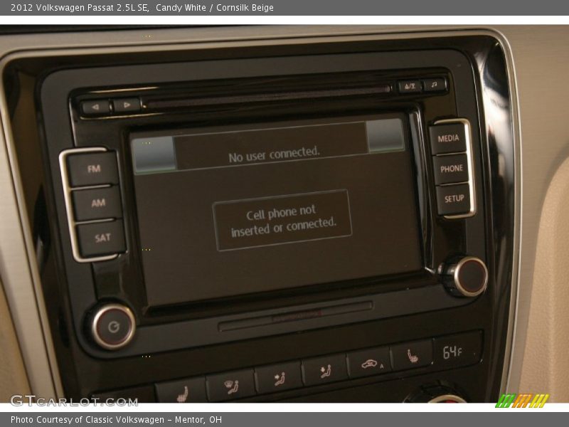 Candy White / Cornsilk Beige 2012 Volkswagen Passat 2.5L SE