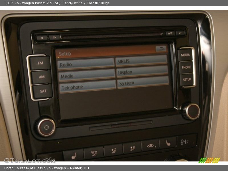 Candy White / Cornsilk Beige 2012 Volkswagen Passat 2.5L SE
