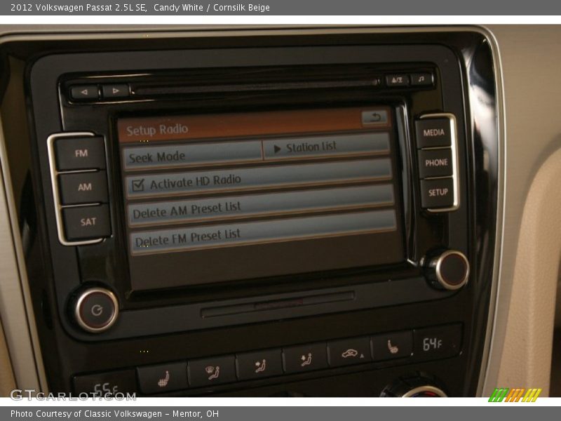 Candy White / Cornsilk Beige 2012 Volkswagen Passat 2.5L SE