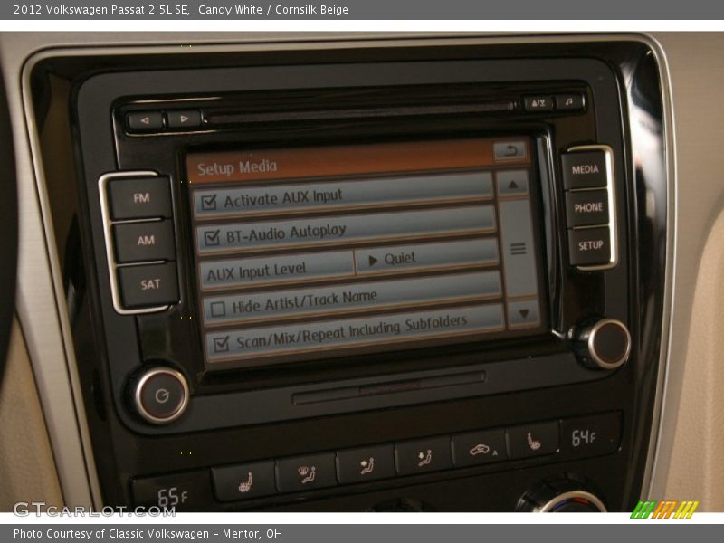 Candy White / Cornsilk Beige 2012 Volkswagen Passat 2.5L SE