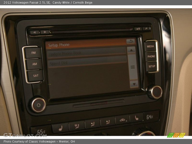 Candy White / Cornsilk Beige 2012 Volkswagen Passat 2.5L SE