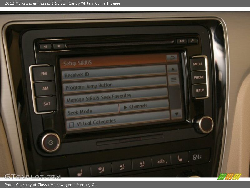 Candy White / Cornsilk Beige 2012 Volkswagen Passat 2.5L SE