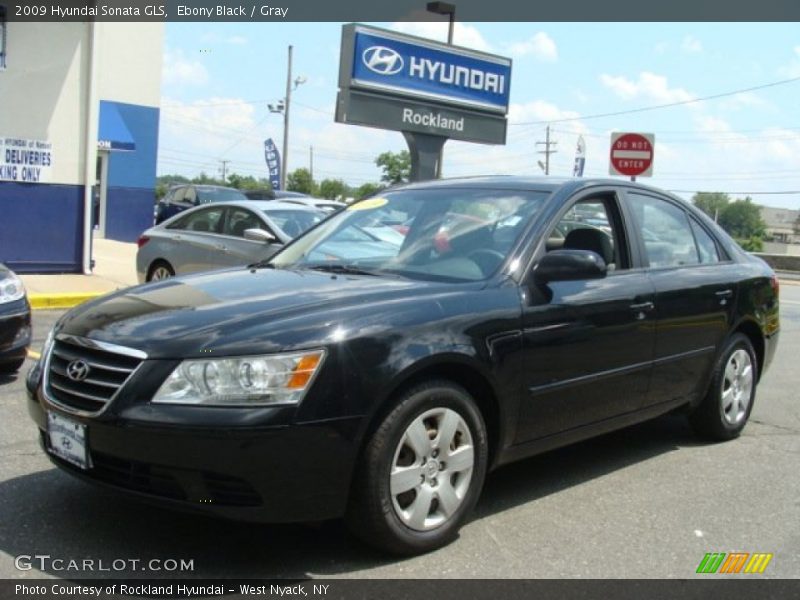 Ebony Black / Gray 2009 Hyundai Sonata GLS