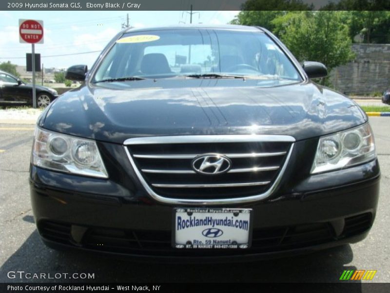 Ebony Black / Gray 2009 Hyundai Sonata GLS
