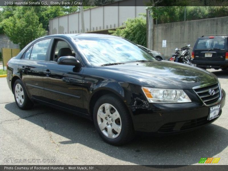 Ebony Black / Gray 2009 Hyundai Sonata GLS