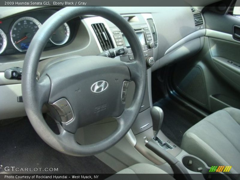 Ebony Black / Gray 2009 Hyundai Sonata GLS