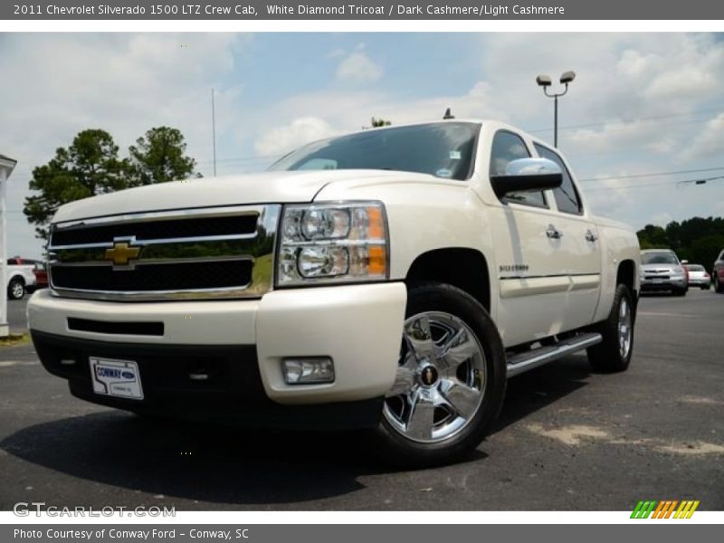 White Diamond Tricoat / Dark Cashmere/Light Cashmere 2011 Chevrolet Silverado 1500 LTZ Crew Cab