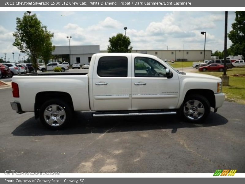 White Diamond Tricoat / Dark Cashmere/Light Cashmere 2011 Chevrolet Silverado 1500 LTZ Crew Cab