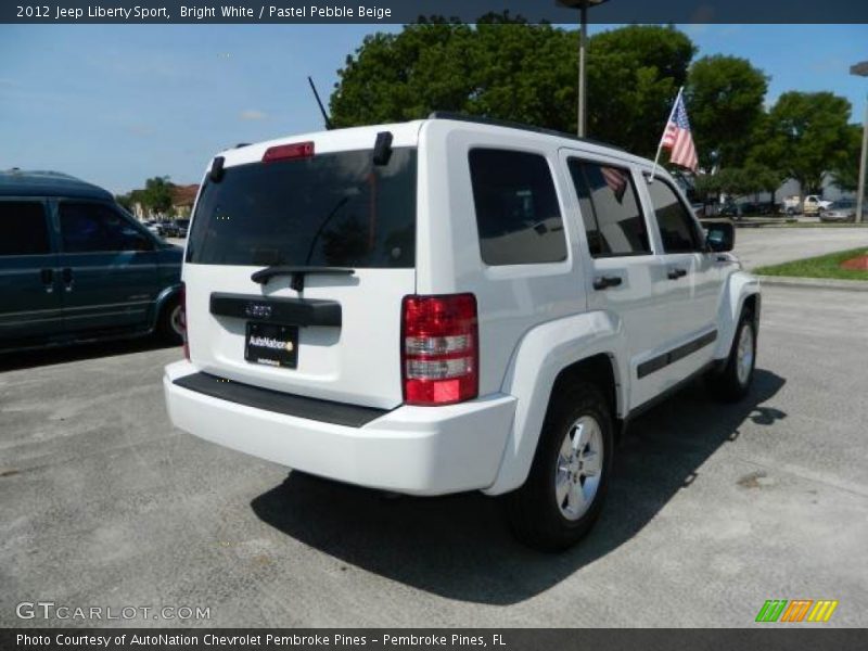 Bright White / Pastel Pebble Beige 2012 Jeep Liberty Sport