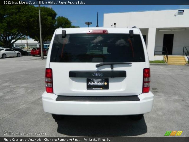 Bright White / Pastel Pebble Beige 2012 Jeep Liberty Sport