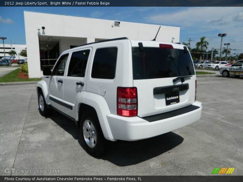 Bright White / Pastel Pebble Beige 2012 Jeep Liberty Sport