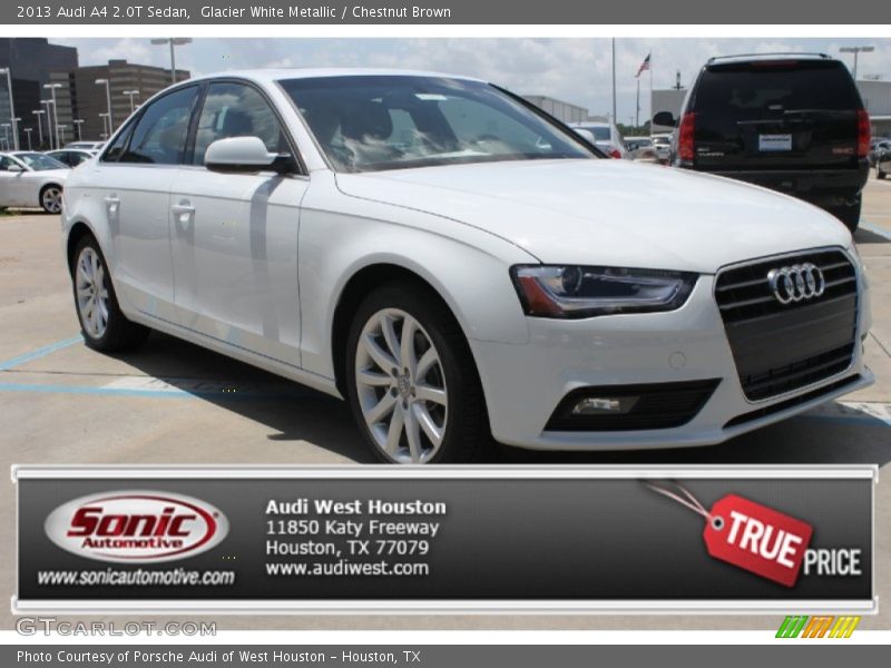 Glacier White Metallic / Chestnut Brown 2013 Audi A4 2.0T Sedan