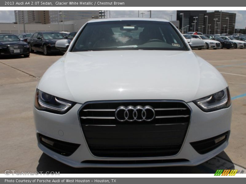 Glacier White Metallic / Chestnut Brown 2013 Audi A4 2.0T Sedan