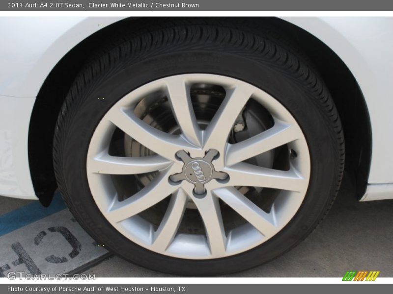 Glacier White Metallic / Chestnut Brown 2013 Audi A4 2.0T Sedan