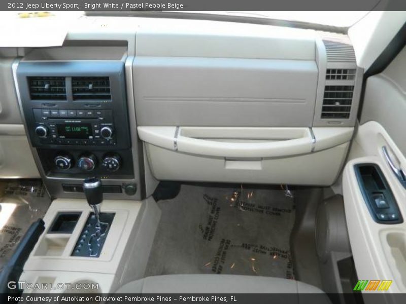 Bright White / Pastel Pebble Beige 2012 Jeep Liberty Sport