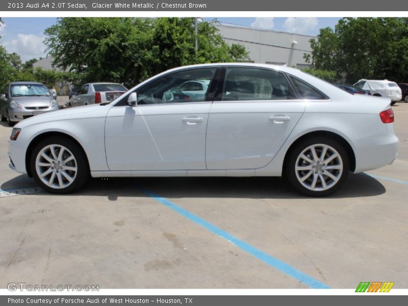 Glacier White Metallic / Chestnut Brown 2013 Audi A4 2.0T Sedan