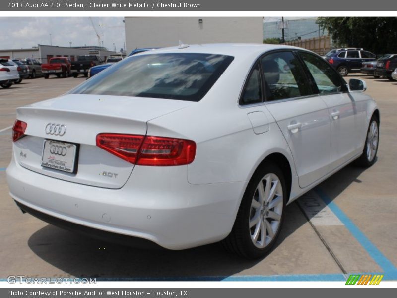 Glacier White Metallic / Chestnut Brown 2013 Audi A4 2.0T Sedan