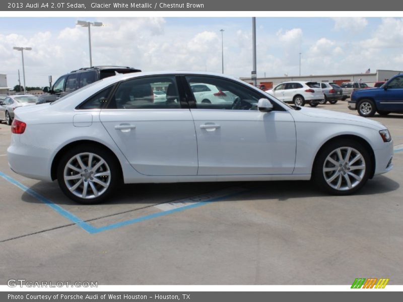Glacier White Metallic / Chestnut Brown 2013 Audi A4 2.0T Sedan