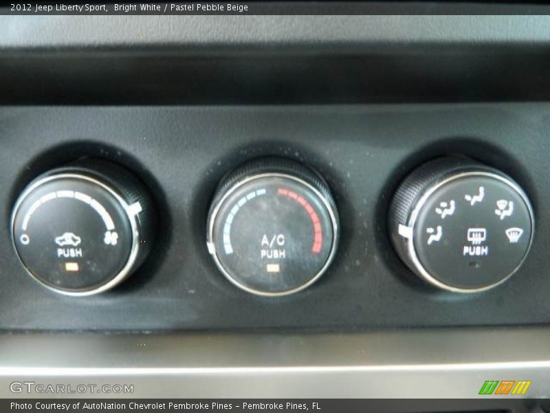 Bright White / Pastel Pebble Beige 2012 Jeep Liberty Sport