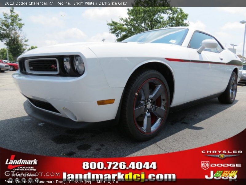 Bright White / Dark Slate Gray 2013 Dodge Challenger R/T Redline