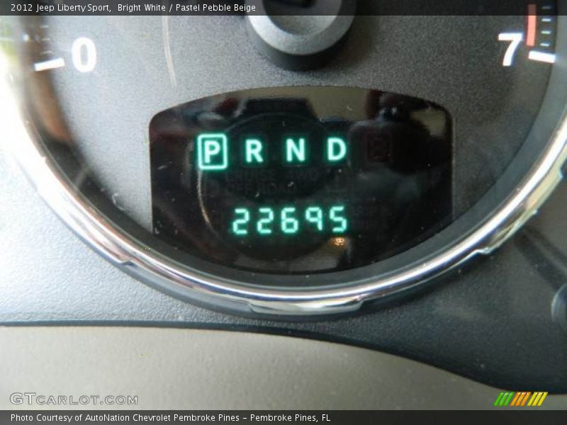 Bright White / Pastel Pebble Beige 2012 Jeep Liberty Sport