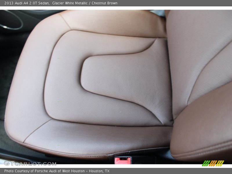 Glacier White Metallic / Chestnut Brown 2013 Audi A4 2.0T Sedan