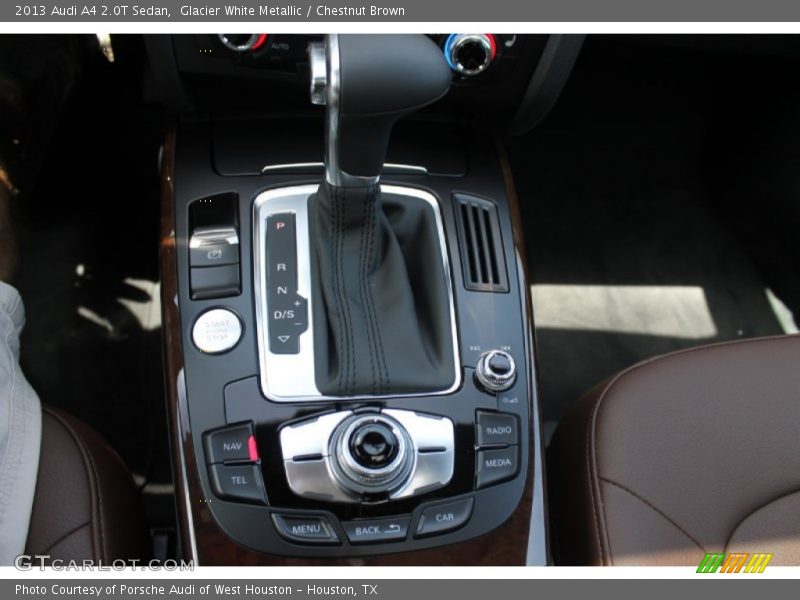 Glacier White Metallic / Chestnut Brown 2013 Audi A4 2.0T Sedan