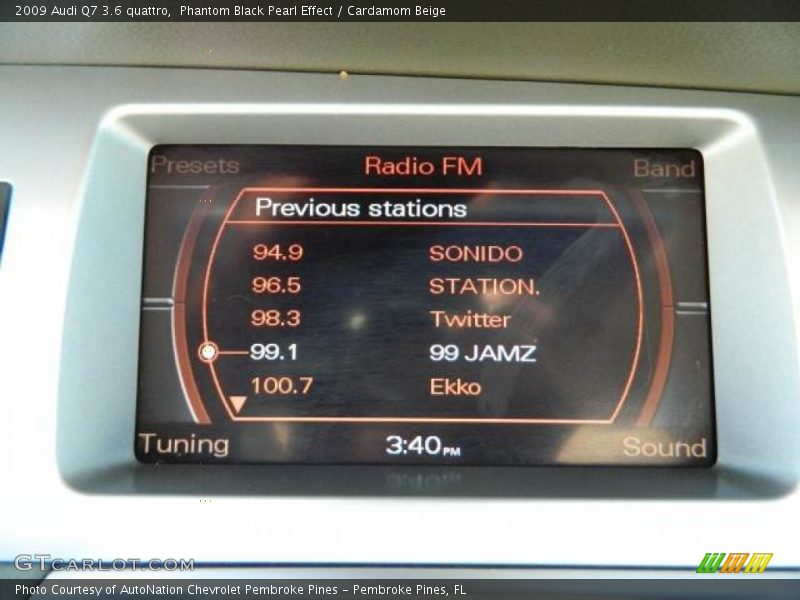 Phantom Black Pearl Effect / Cardamom Beige 2009 Audi Q7 3.6 quattro