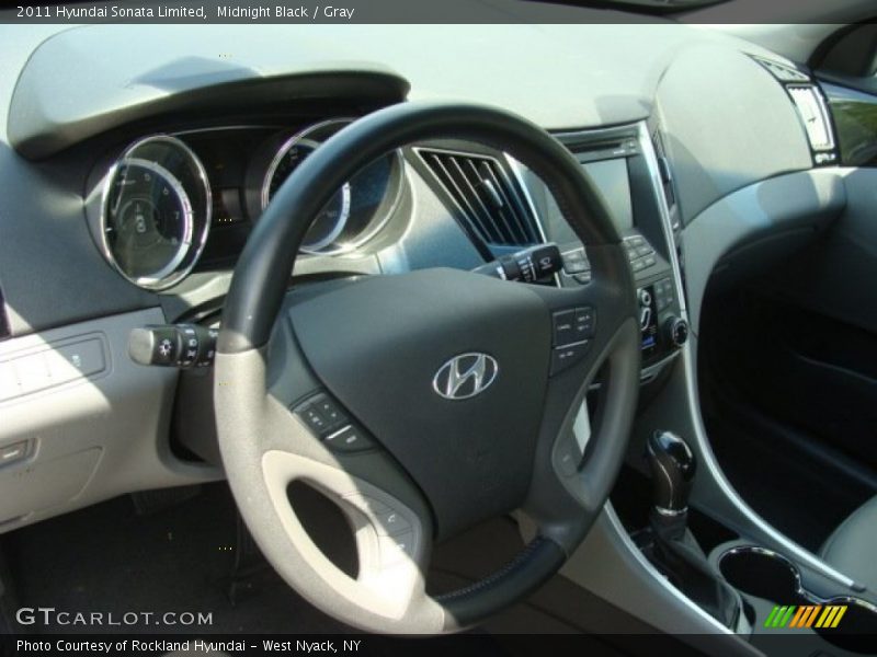 Midnight Black / Gray 2011 Hyundai Sonata Limited