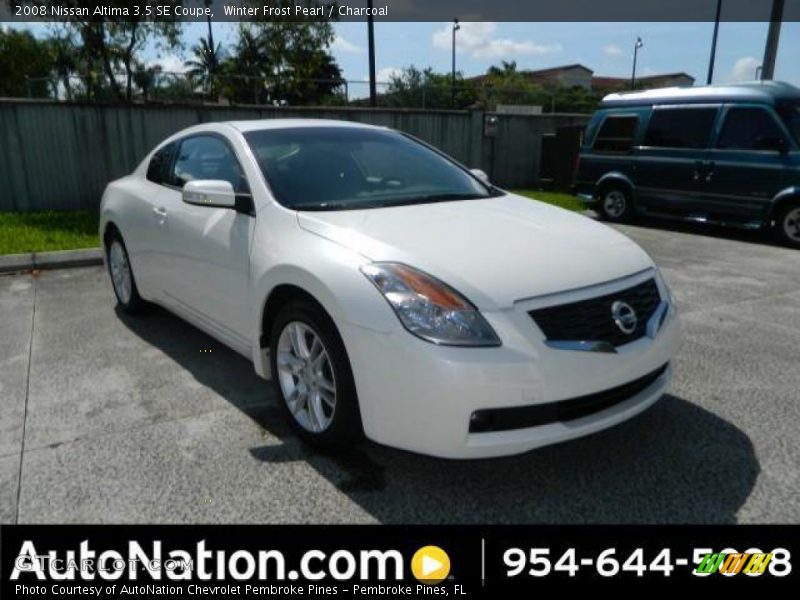 Winter Frost Pearl / Charcoal 2008 Nissan Altima 3.5 SE Coupe