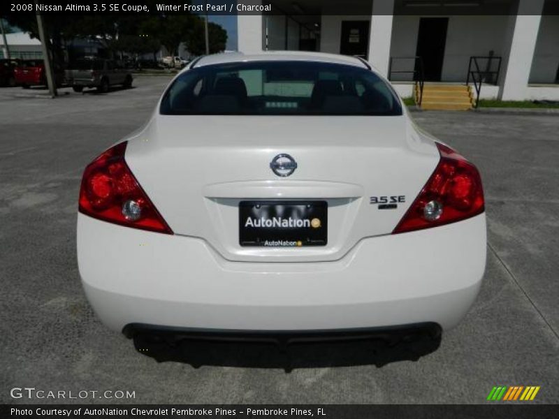 Winter Frost Pearl / Charcoal 2008 Nissan Altima 3.5 SE Coupe