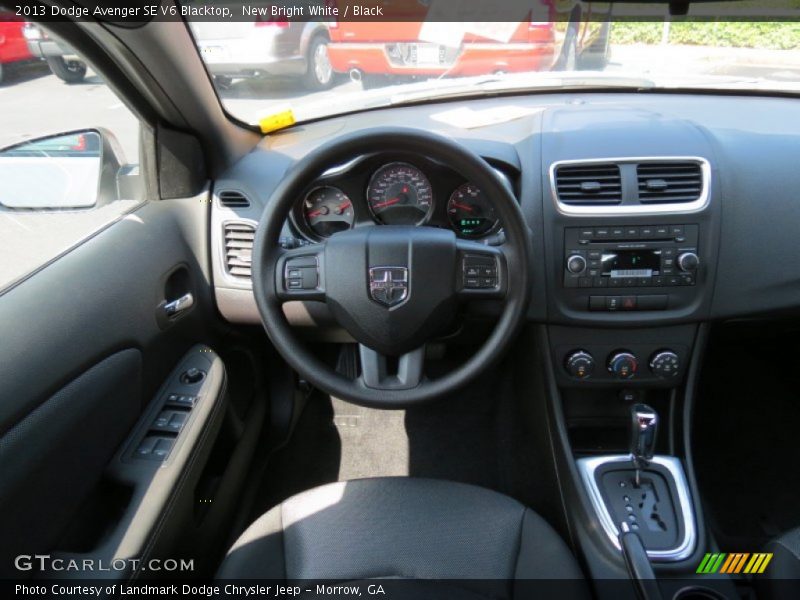New Bright White / Black 2013 Dodge Avenger SE V6 Blacktop