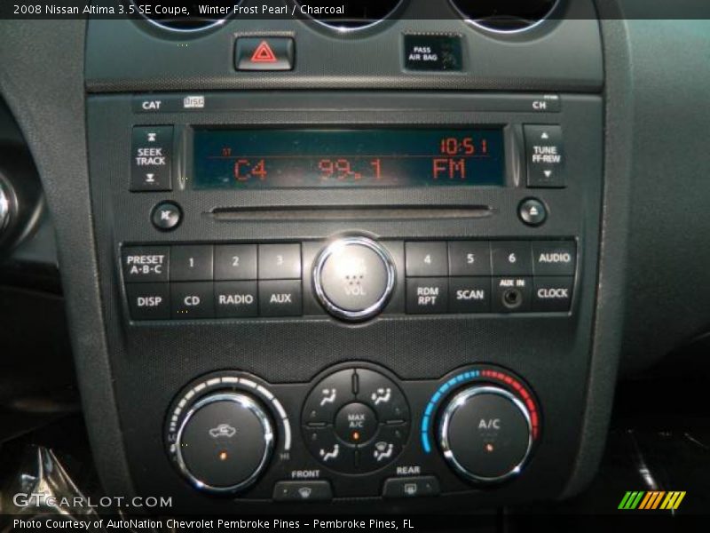 Winter Frost Pearl / Charcoal 2008 Nissan Altima 3.5 SE Coupe