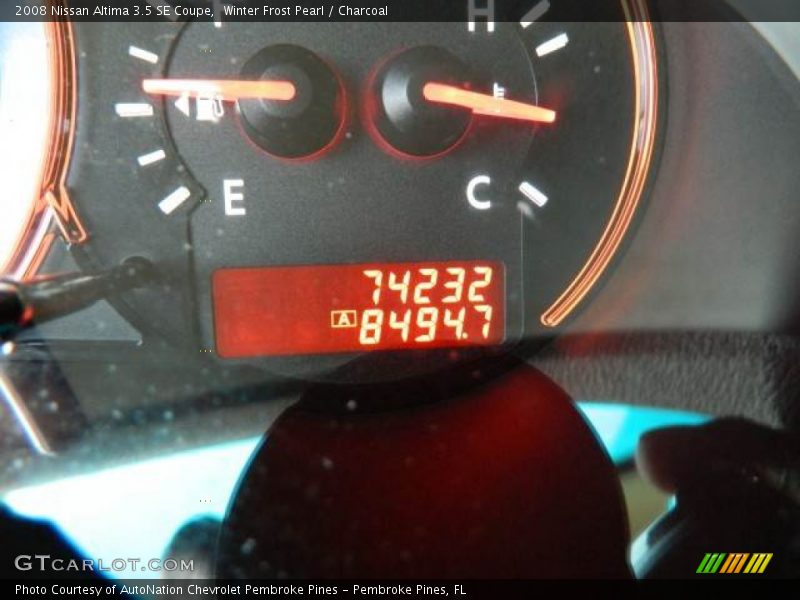Winter Frost Pearl / Charcoal 2008 Nissan Altima 3.5 SE Coupe