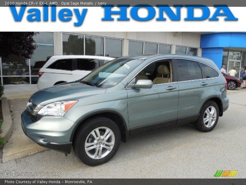 Opal Sage Metallic / Ivory 2010 Honda CR-V EX-L AWD