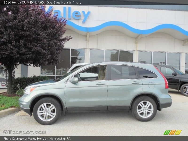 Opal Sage Metallic / Ivory 2010 Honda CR-V EX-L AWD