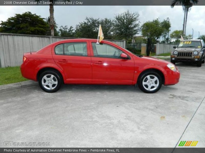 Victory Red / Gray 2008 Chevrolet Cobalt LT Sedan