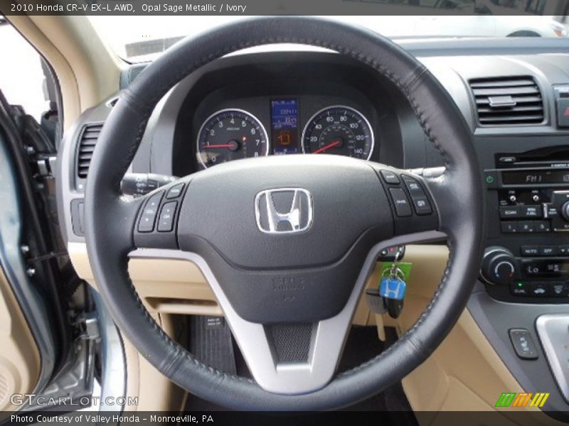 Opal Sage Metallic / Ivory 2010 Honda CR-V EX-L AWD