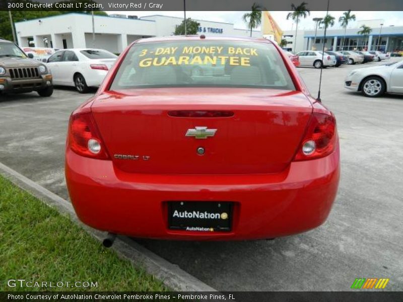 Victory Red / Gray 2008 Chevrolet Cobalt LT Sedan