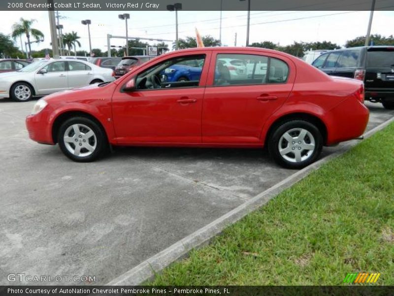 Victory Red / Gray 2008 Chevrolet Cobalt LT Sedan