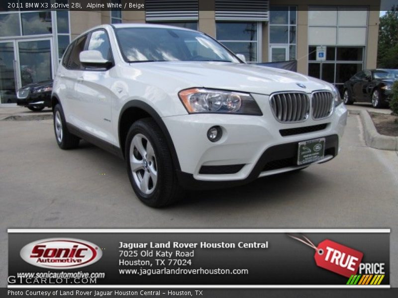 Alpine White / Beige 2011 BMW X3 xDrive 28i