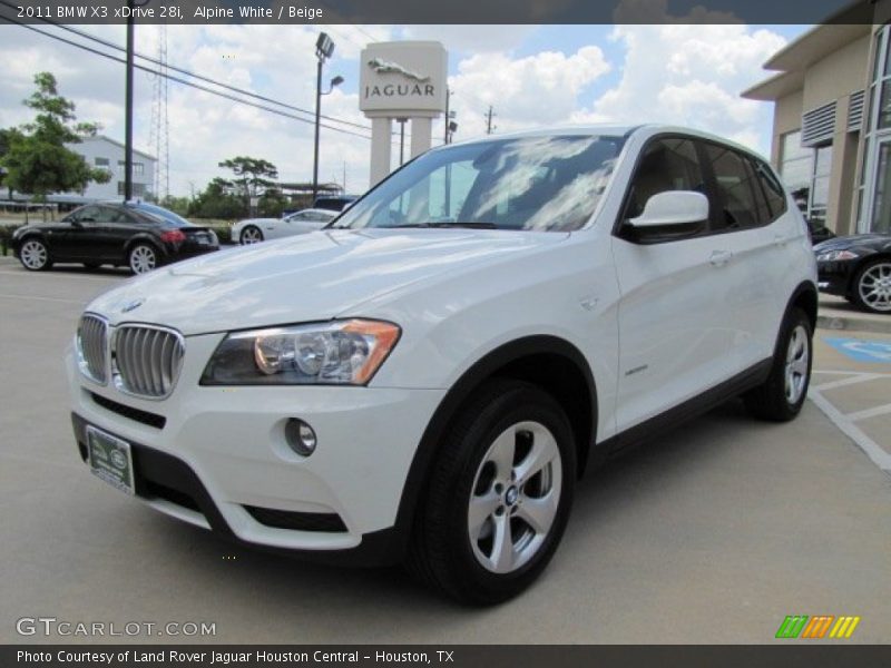 Alpine White / Beige 2011 BMW X3 xDrive 28i