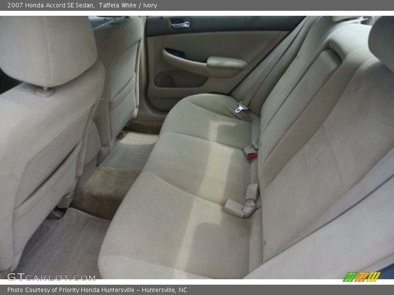 Rear Seat of 2007 Accord SE Sedan