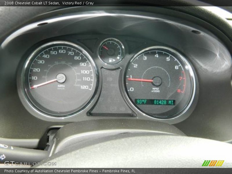 Victory Red / Gray 2008 Chevrolet Cobalt LT Sedan